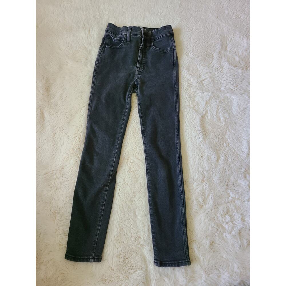 Madewell Washed Black Size 24 Petite 10“ Skinny Hi Rise Jeans